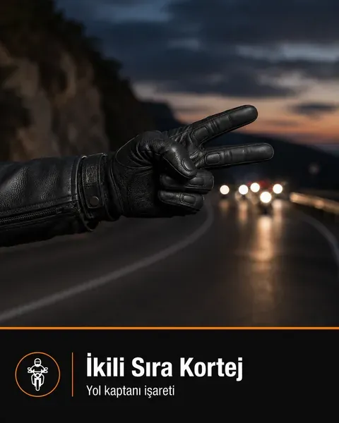 İkili sıra kortej işaretini gösteren görsel