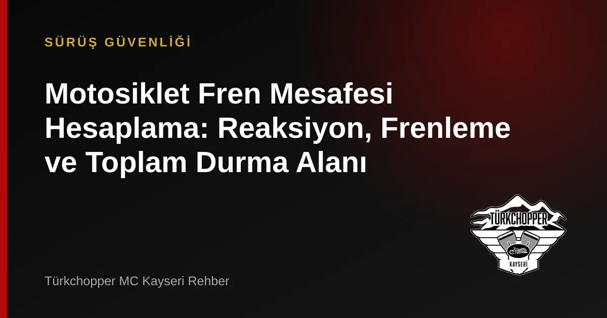 Fren Mesafesi Hesaplama: Kaç Metrede Durur?