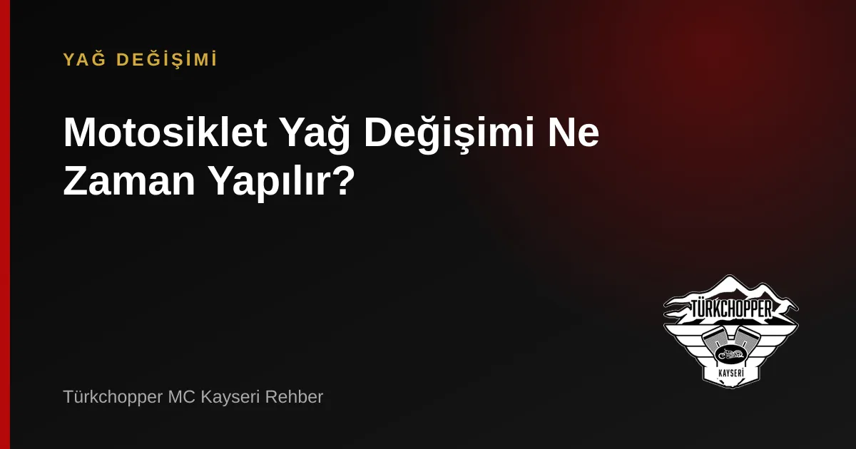 Motosiklet Yağ Değişimi Rehberi