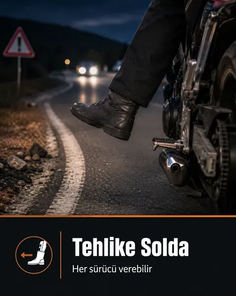 Tehlike solda işaretini gösteren görsel