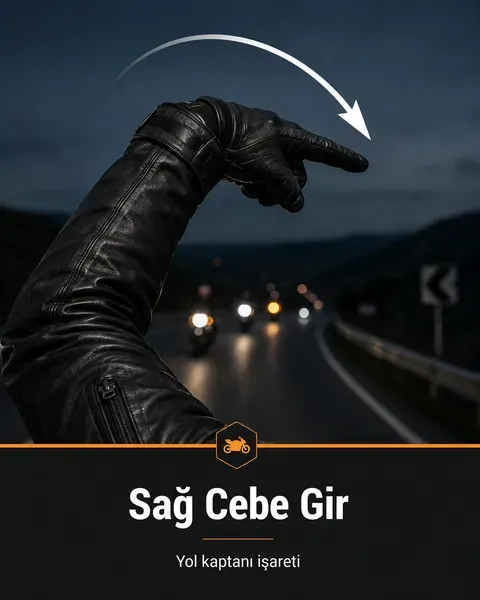 Sağ cebe gir işaretini gösteren görsel