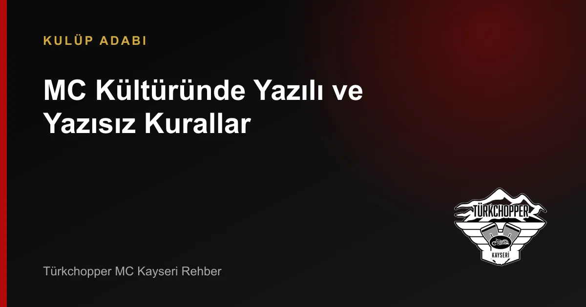 MC Kültüründe Yazılı ve Yazısız Kurallar